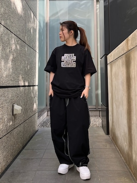 「BlackEyePatch（ブラックアイパッチ）のアイテム」を使った、YU-KA OZAWAさん（レディース・153cm）の春コーディネート