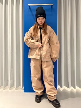 「DANKE SCHON（ダンケシェーン）のアイテム（ジャケット/アウター）」を使った、YU-KA OZAWAさん（レディース・153cm）の冬コーディネート