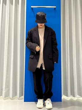 「DANKE SCHON（ダンケシェーン）のアイテム（ジャケット/アウター）」を使った、YU-KA OZAWAさん（レディース・153cm）の冬コーディネート