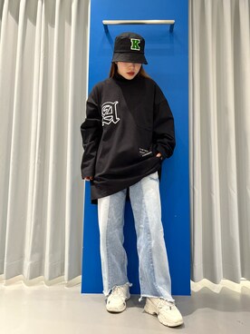 「KaneZ（ケインズ）のアイテム（帽子）」を使った、YU-KA OZAWAさん（レディース・153cm）の冬コーディネート