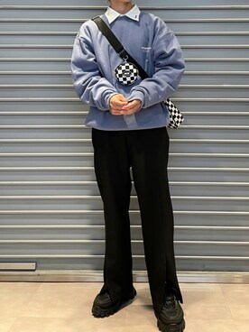 「BASIC COTTON（ベーシックコットン）のアイテム」を使った、kazukiさん（メンズ・160cm）の秋コーディネート