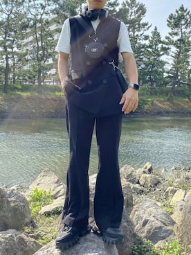 「BASIC COTTON（ベーシックコットン）のアイテム」を使った、kazukiさん（メンズ・160cm）の秋コーディネート