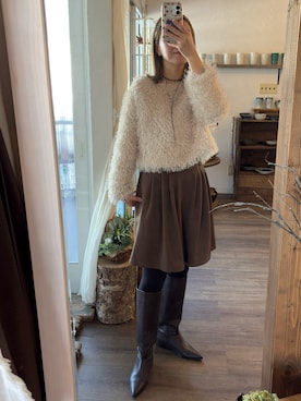 「アイテム（その他トップス）」を使った、Rerinaさん（レディース・162cm）の冬コーディネート