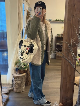 「アイテム（アクセサリー）」を使った、Rerinaさん（レディース・162cm）の秋コーディネート