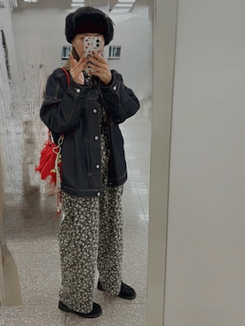 「アイテム（つなぎ/オールインワン）」を使った、Rerinaさん（レディース・162cm）の秋コーディネート