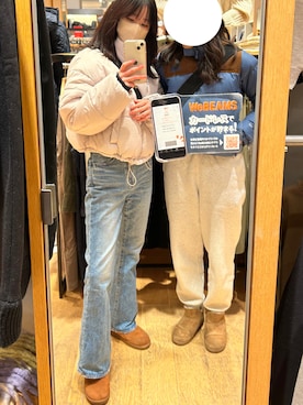 「H&M（エイチ・アンド・エム）のアイテム（ダウンジャケット/コート）」を使った、𝐑𝐢𝐧𝐚さん（レディース・165cm）の冬コーディネート