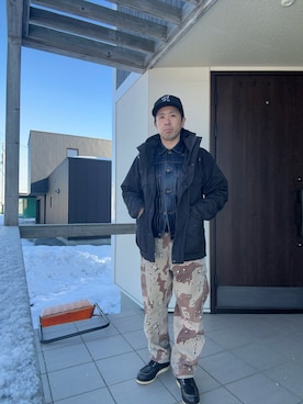 「アイテム（帽子）」を使った、ユッキさん（メンズ・170cm）の冬コーディネート