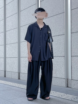 「アイテム（スラックス）」を使った、yuya さん（メンズ・168cm）の夏コーディネート