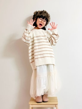 「KRIFF MAYER（クリフメイヤー）のアイテム（帽子）」を使った、syun★さん（キッズ・136cm）の秋コーディネート