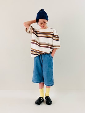 「アイテム（デニムパンツ）」を使った、syun★さん（キッズ・141cm）の夏コーディネート