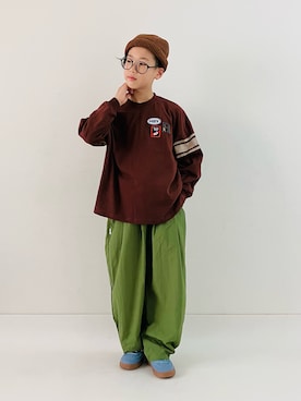 「アイテム（パンツ）」を使った、syun★さん（キッズ・146cm）の秋コーディネート