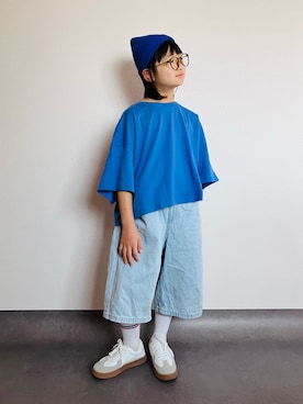 「CIAOPANIC TYPY（チャオパニックティピー）のアイテム（帽子）」を使った、syun★さん（キッズ・150cm）の夏コーディネート