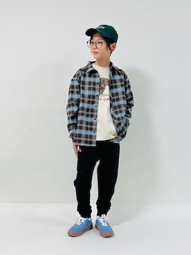 「アイテム（スウェットパンツ）」を使った、syun★さん（キッズ・146cm）の秋コーディネート