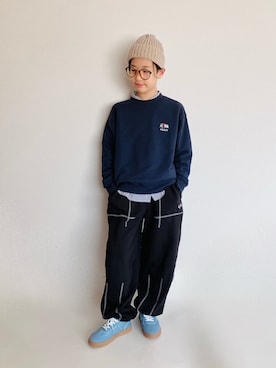 「CIAOPANIC TYPY（チャオパニックティピー）のアイテム（パンツ）」を使った、syun★さん（キッズ・146cm）の冬コーディネート