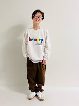 「アイテム（スニーカー）」を使った、syun★さん（キッズ・146cm）の冬コーディネート