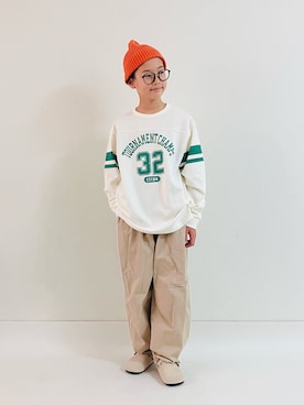 「アイテム（トップス）」を使った、syun★さん（キッズ・146cm）の夏コーディネート