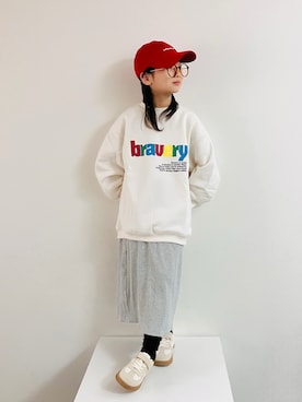 「アイテム（スカート）」を使った、syun★さん（キッズ・146cm）の秋コーディネート