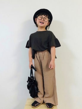 「COOLなこのコが仲間入り」｜「アイテム（ハンチング/ベレー帽）」を使った、syun★さん（キッズ・110cm）の夏コーディネート