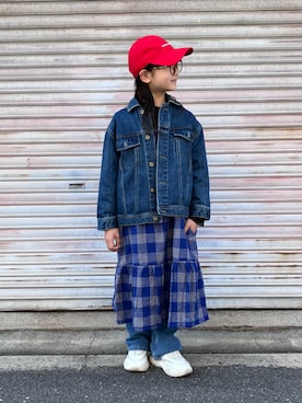 「GU（ジーユー）のアイテム（パンツ）」を使った、syun★さん（キッズ・146cm）の春コーディネート