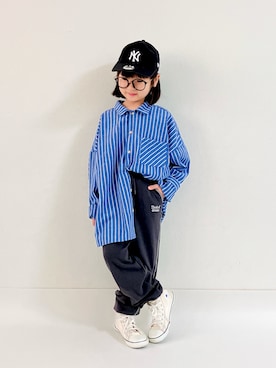 「アイテム（スウェットパンツ）」を使った、syun★さん（キッズ・136cm）の秋コーディネート