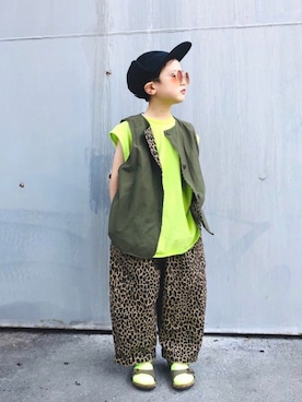 「ARIGATO（アリガトウ）のアイテム」を使った、syun★さん（キッズ・110cm）の春コーディネート