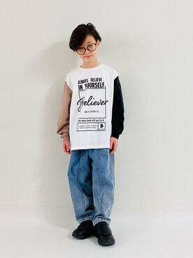 「jeans-b（ジーンズベー）のアイテム」を使った、syun★さん（キッズ・136cm）の秋コーディネート