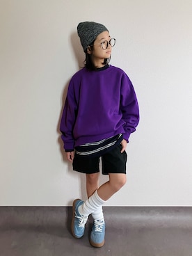 「アイテム（スウェット）」を使った、syun★さん（キッズ・153cm）の秋コーディネート