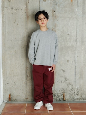 「アイテム（スウェットパンツ）」を使った、syun★さん（キッズ・146cm）の秋コーディネート