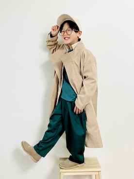 「キヤップ」｜「アイテム（ダウンジャケット/コート）」を使った、syun★さん（キッズ・130cm）の秋コーディネート