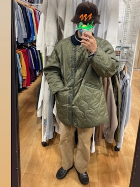 「チノパン」｜「アイテム（モッズコート）」を使った、遅咲きの服好きさん（メンズ・168cm）の冬コーディネート