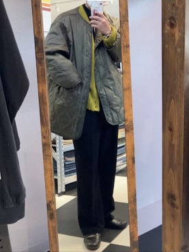 「CIAOPANIC（チャオパニック）のアイテム（その他アウター）」を使った、遅咲きの服好きさん（メンズ・168cm）の冬コーディネート