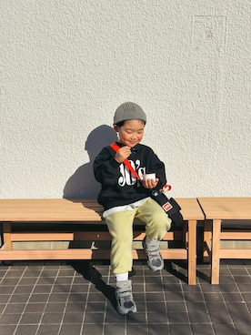 「ZARA KIDSのアイテム（帽子）」を使った、utaさん（キッズ・110cm）の春コーディネート