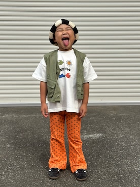「Handmade（ハンドメイド）のアイテム」を使った、utaさん（キッズ・110cm）の夏コーディネート