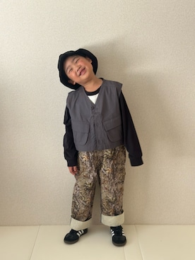 「p.premier（ピードットプルミエ）のアイテム」を使った、utaさん（キッズ・110cm）の春コーディネート