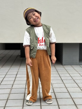 「BOBO CHOSES（ボボショーズ）のアイテム」を使った、utaさん（キッズ・110cm）の夏コーディネート