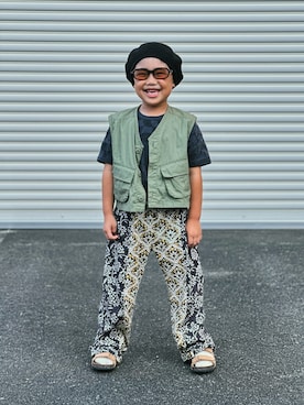 「p.premier（ピードットプルミエ）のアイテム」を使った、utaさん（キッズ・110cm）の夏コーディネート