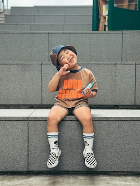 「BOBO CHOSES（ボボショーズ）のアイテム」を使った、utaさん（キッズ・110cm）の冬コーディネート