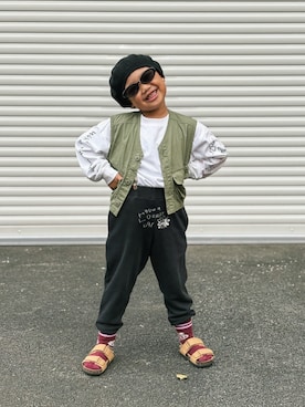 「ZARA KIDSのアイテム」を使った、utaさん（キッズ・120cm）の秋コーディネート