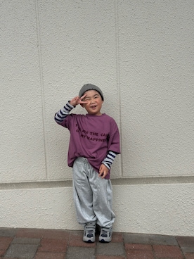 「p.premier（ピードットプルミエ）のアイテム」を使った、utaさん（キッズ・110cm）の春コーディネート