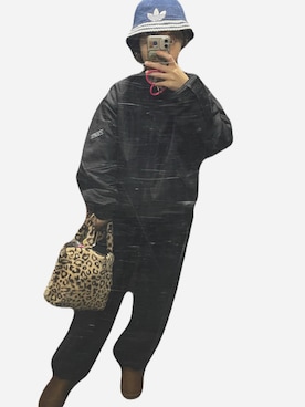 「アイテム（帽子、ブルー系）」を使った、kyon2さん（レディース・150cm）の冬コーディネート