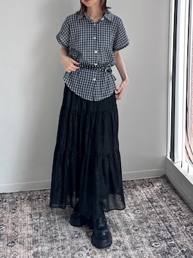 「EMODA（エモダ）のアイテム（ローファー）」を使った、maoさん（レディース・153cm）の秋コーディネート