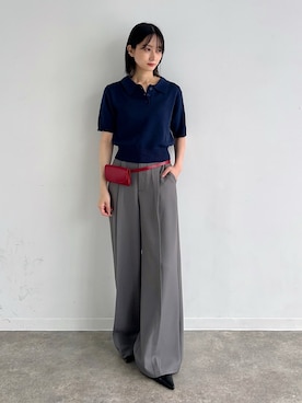 「NOGLE（ノグル）のアイテム（パンツ）」を使った、maoさん（レディース・153cm）の夏コーディネート