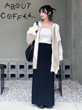 「アイテム（イヤーカフ）」を使った、maoさん（レディース・153cm）の秋コーディネート