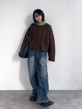 「NOGLE（ノグル）のアイテム」を使った、maoさん（レディース・153cm）の秋コーディネート