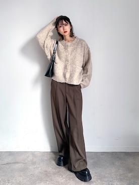 「アイテム（ローファー）」を使った、maoさん（レディース・153cm）の秋コーディネート