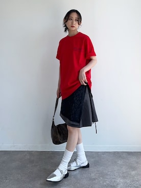 「シルバーシューズ」｜maoさん（レディース・152cm）の夏コーディネート