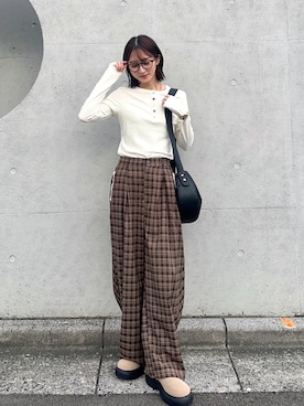 「DISCOAT（ディスコート）のアイテム」を使った、maoさん（レディース・153cm）の秋コーディネート
