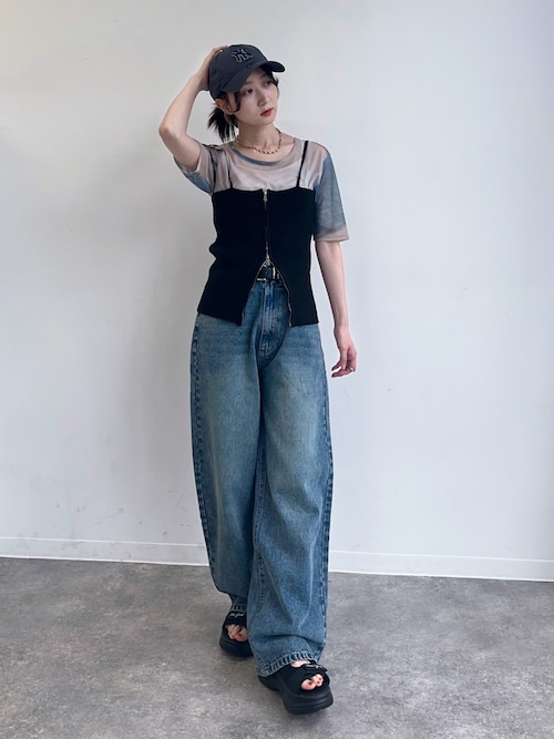 B&Y フロントジップ リブニットビスチェ UNITED ARROWS LTD. OUTLET｜フロントジップ リブニットビスチェ