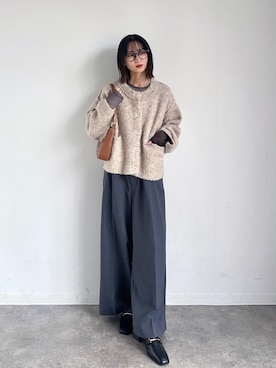 「NOGLE（ノグル）のアイテム」を使った、maoさん（レディース・153cm）の冬コーディネート