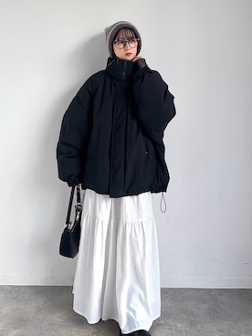 「NOGLE（ノグル）のアイテム（ジャケット/アウター）」を使った、maoさん（レディース・153cm）の秋コーディネート